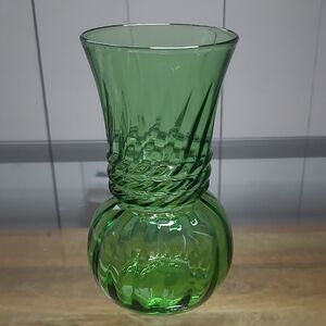 Elegant Green Glass Vase